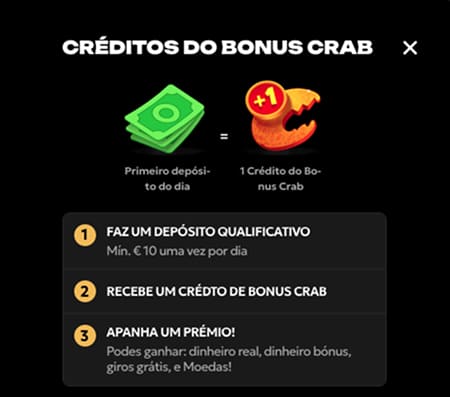 Rodadas grátis extra para Bonus Crab no Spinsy